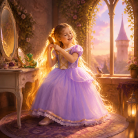Magic Hair Rapunzel Purple Sequin Dress for Girls Carnival Cosplay Princess Costume Fancy Prom Maxi Gown 2-8Y Birthday Gifts