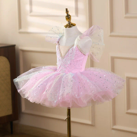 Childrens Ballet Tutu Dress Girls Swan Dance Costume Soft Mesh Princess Performance Outfit