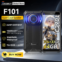 FOSSiBOT F101 4GB 64GB, Super Loud Speaker,10600mAh Battery,18W Fast Charge,24MP Camera,5.45 Inch HD Display,IP68 Waterproof,4G