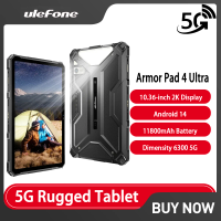 Ulefone Armor Pad 4 Ultra 5G Rugged Tablet Android IP68/IP69K Smart Pad 11800mAh 8GB+256GB 10.36 LED Light Tablets PC Fashion