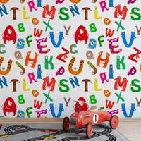 Papel de Parede Infantil Alfabeto Escolar N3933