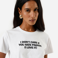 Camiseta feminina i love pagode off white