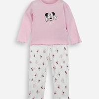 Pijama longo infantil minnie rosa