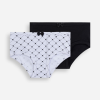 Kit de 2 calcinhas infantis de algodão estampadas lupo colorido