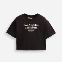 Camiseta de algodão juvenil los angeles california cinza