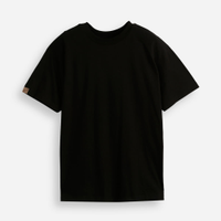 Camiseta oversized juvenil de algodão básica preta