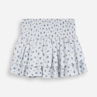 Mini saia juvenil marias floral off white