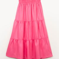 Saia infantil de viscose longa rosa