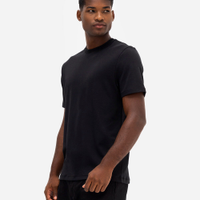 Camiseta de algodão peruano bold manga curta preta