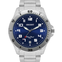 Relógio masculino orient analógico calendário mbss1155a d2sx prateado
