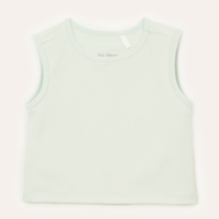 Cropped infantil de algodão verde
