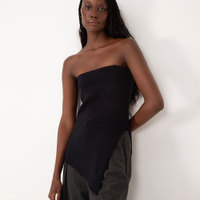 Blusa de tricot assimétrica bff agatha preto