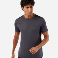 Camiseta esportiva masculina com listras cinza