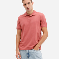 Polo básica masculina manga curta laranja
