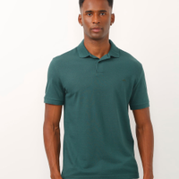 Polo básica manga curta - verde escuro
