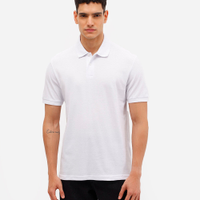Polo básica manga curta branca