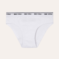 Calcinha infantil de algodão be you off white