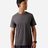 Camiseta masculina quadriculada esportiva marrom