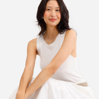 Regata feminina de tricot off white