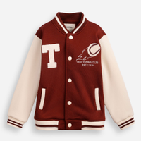 Jaqueta bomber infantil de moletom the tennis club marrom