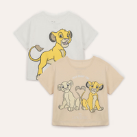 Kit de 2 camisetas infantis o rei leão colorido