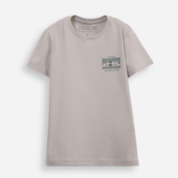 Camiseta de algodão infantil snoopy cinza