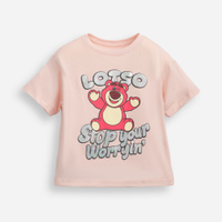 Camiseta de algodão infantil lotso rosa