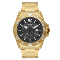 Relógio masculino orient mgss1292g2kx analógico calendário dourado