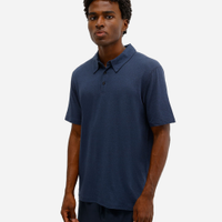 Polo esportiva masculina manga curta azul