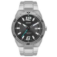 Relógio masculino orient mbss1474p2sx analógico-calendário prateado
