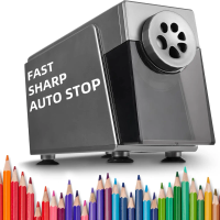 Heavy Duty Electric Pencil Sharpener, 6 Holes, Auto Stop, US Plug, for Classroom & Home Use