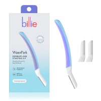 Dermaplane Starter Kit - Reusable Handle + 3 Refill Blades - Remove Facial Hair & Shape Brows - Dermatologist-Approved for