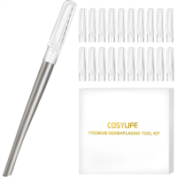 Dermaplaning Tool for Face, 20 Blade Refills, Dermaplane Razor for Women, Facial Hair Remover for Peach Fuzz and Eyebrows,