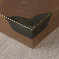 4pcs Corner Guard Antique Wrapped Corners Decorative Jewelry Chest Wine Gift Box Wooden Case Furniture Corner Protector Cover