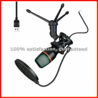 Professional USB Condenser Microphone Live Streaming Microphone for PC Laptop Video Games Podcasts B-A13G