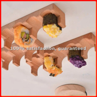 Wood Sushi Tacos Holder Taco Stand Serving Rack Divider Taco Rack Tray Plates for Home Restaurant Dining Party E-A68X