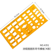 1pcs Template drawing design ruler curve drawing circle ellipse chemical electrician radius indoor building furniture