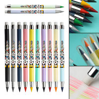 12pcs Creative Football Theme Pattern Eternal Pencil Macaron Color Not Easy to Break Student Drawing, Drawing Color Lead.