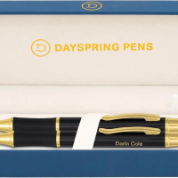Elegant Black Gold Pen Pencil Set, Custom Engraved Gift for Graduation Promotion Anniversary