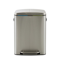 Lixeira Dupla Com Pedal 40 L Borás