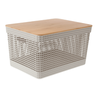 Caixa 22 Cm X 39 Cm X 29 Cm Grid Bambu