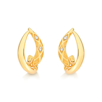 Brinco com Diamantes em Ouro Amarelo 18k
