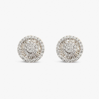 Brinco Stud com Diamantes em Ouro Amarelo 18k - 12 mm
