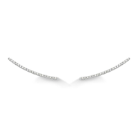 Brinco Palito com Diamantes em Ouro Branco 18k