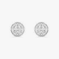Brinco Flor Cravejado em Prata 925