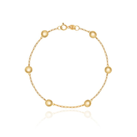 Pulseira Esfera em Ouro Amarelo 18k - 18 cm