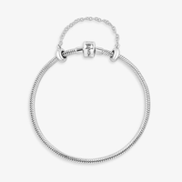 Pulseira Maleável Em Prata 925 Com Fecho Tradicional - 20 cm