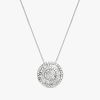 Pingente com Diamantes em Ouro Branco 18k - 12 mm