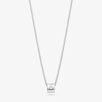 Pingente Separador em Ouro Branco 18K com Diamante
