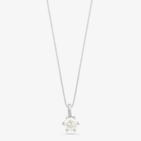 Pingente em Ouro Branco 18K com Diamante
